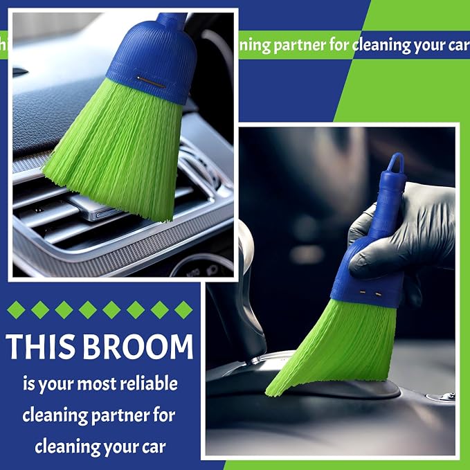 Domensi 4 Pcs Whisk Broom Poly Fiber Handheld Brush Hand Brush Outdoor Car Broom - Image 4