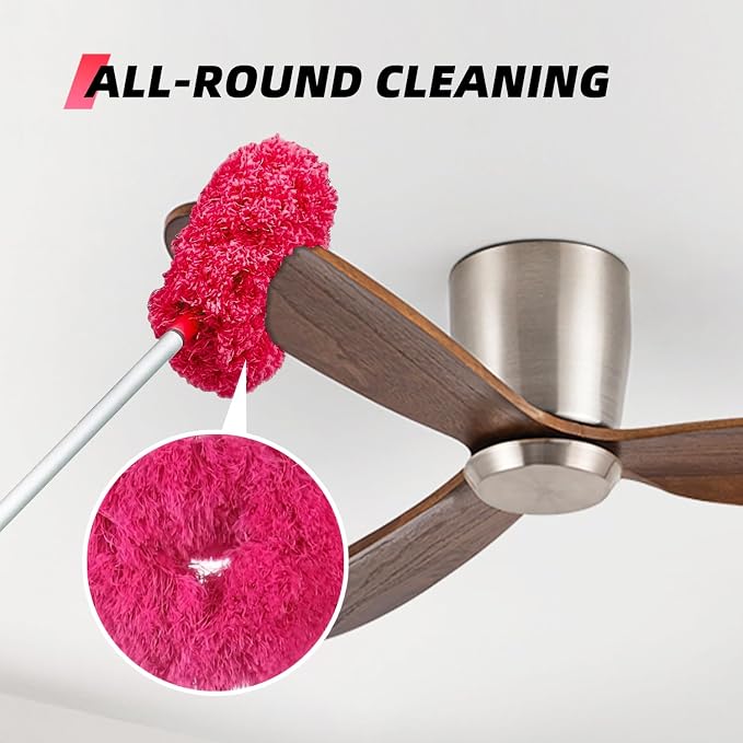 DRQ Ceiling Fan Cleaner Duster, 2 Pack Reusable Microfiber Duster - Image 3