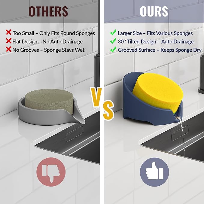 NiHome Silicone Sponge Holder Compatible - Image 3