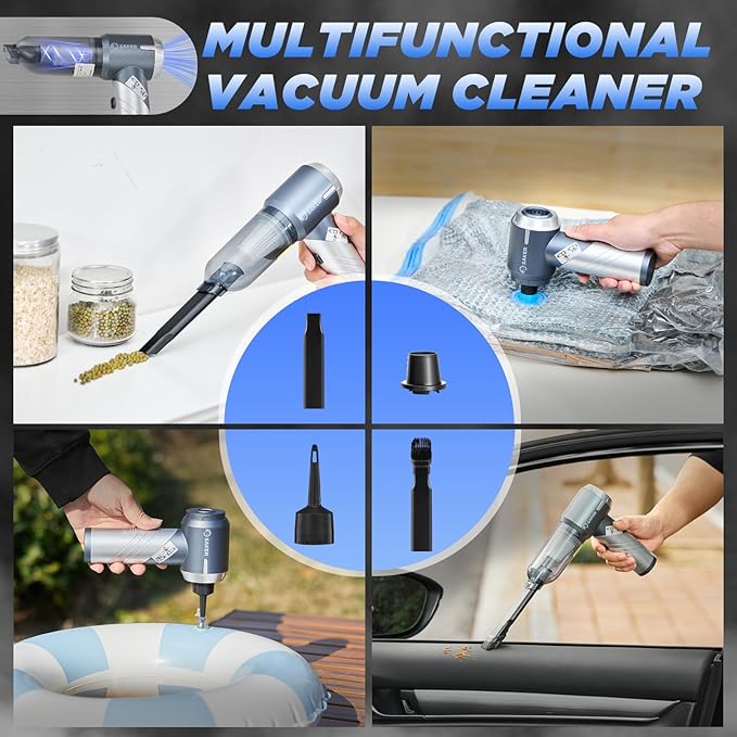 Saker Car Vacuum Cleaner 17000PA Foldable 3 in 1 Mini Handheld Vacuums Portable - Image 5