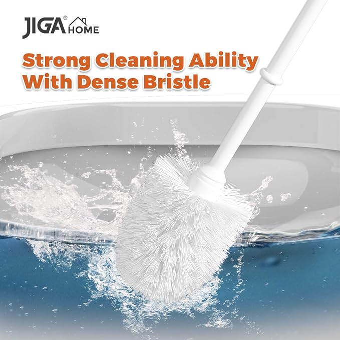 JIGA 3 Pack Toilet Brush and Holder Set, Toilet Bowl Brush - Image 3