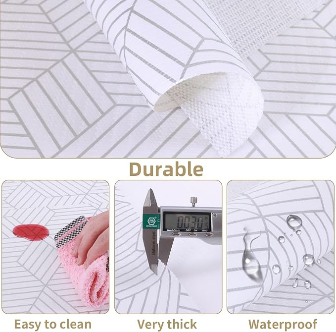 Shelf Liners for Kitchen Cabinets Non Adhesive Shelf Liner Paper Non-Slip - Image 3