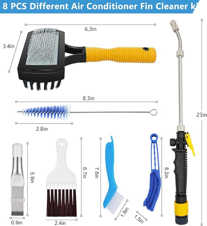 Aufind 7 PCS Different Air Conditioner Fin Cleaner kit, Brush Condenser Ac Coil - Image 5