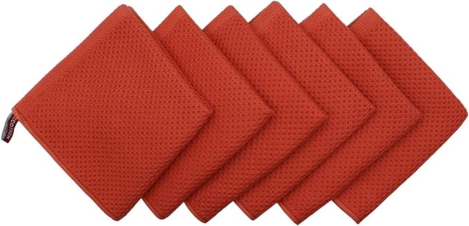 Mia'sDream Natural Cotton Waffle Weave Kitchen Tidy Dish Cloths Drying Rags - Image 2