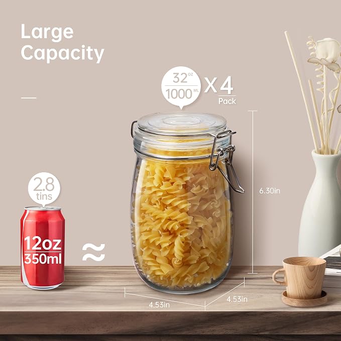 32 oz Wide Mouth Glass Jars - Image 2