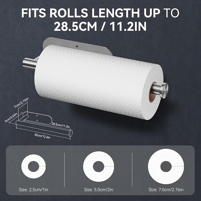 Auxmir No Drilling Self Adhesive Toilet Paper Holder, Premium Rustproof SUS304 - Image 3