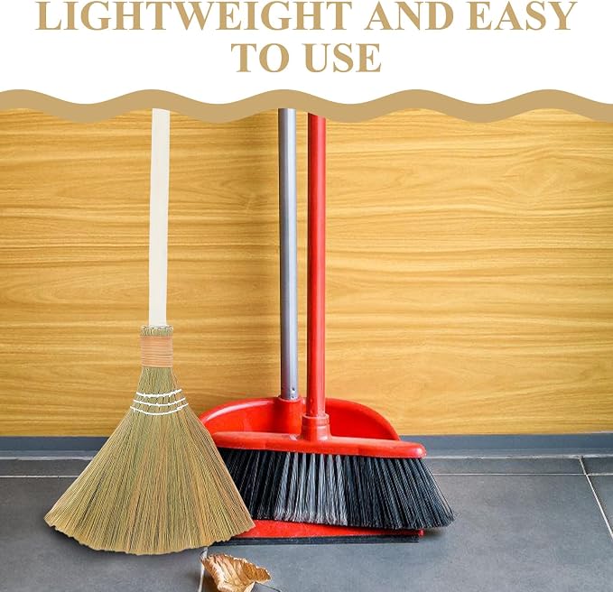 2pcs Handwoven Soft Bristle Indoor Brooms - Image 8