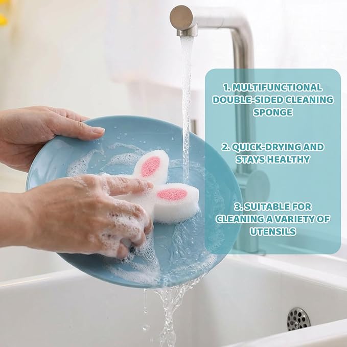 Tioncy 12 Pack Kitchen Sponges Bulk Dual Sided Scrubber Sponges Dishwashing - Image 4