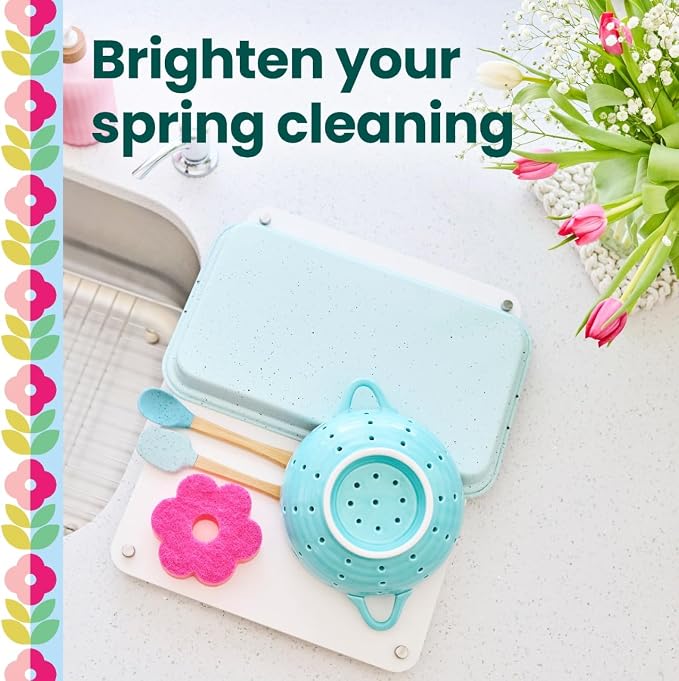 Scotch-Brite Brite Blooms Extra Gentle Scrub Sponge, Dishwasher-Safe Kitchen - Image 5