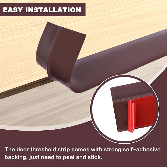 Vinyl Door Threshold Flooring Transition Strip Self Adhesive Carpet Edging Strip - Image 3