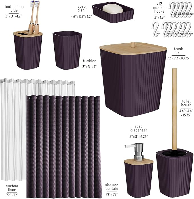 Clara Clark Bathroom Accessories Set - Image 2
