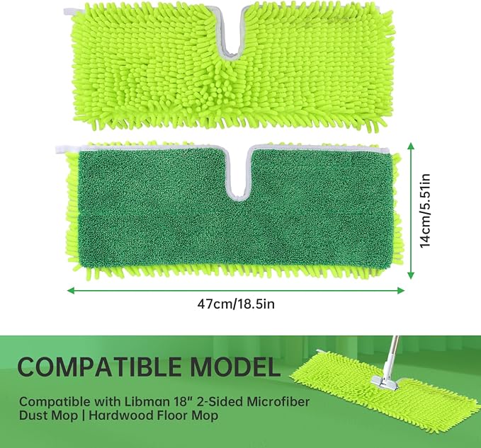 18" 2-Sided Mop Pads for Libman 18" 2-Sided Microfiber Dust Mop | Hardwood - Image 2