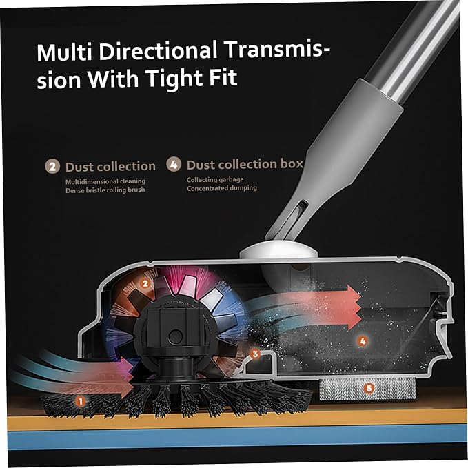 2-in-1 360° Rotating Hand Push Floor Sweeper - Image 6