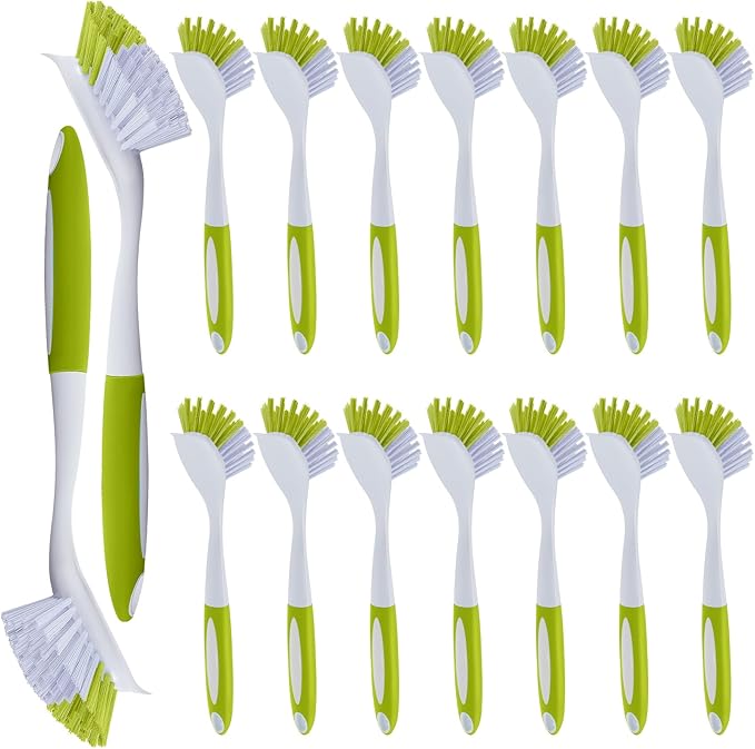 Hsei 20 Pcs Light Green Kitchen Scrub Dish Brush Bulk by Hsei