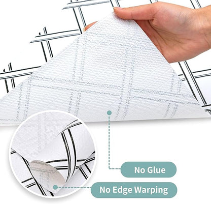 Drawer and Shelf Liner for Kitchen Cabinet: 12 in X 20 Ft Non Slip Waterproof Shelf Paper Non Adhesive Refrigerator Liners Black and White Squares Easy Liners for Bathroom