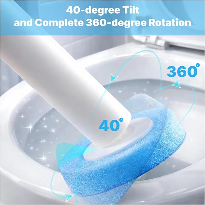 CiLoN 24pcs Disposable Toilet Brush Sponge Head Refills, 5-Layer Pre-Loaded - Image 7