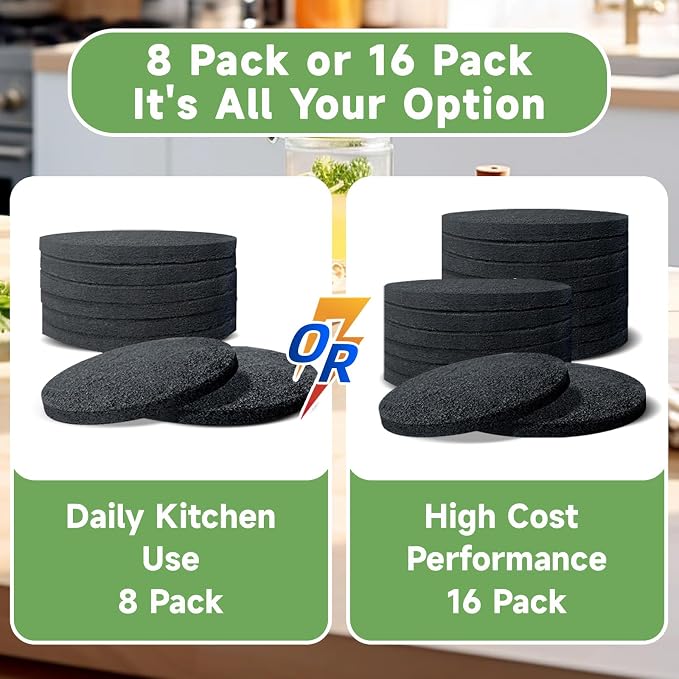 6.7 Inch Charcoal Filters for 8 Pack Kitchen Countertop Compost Bins- Extra - Image 6
