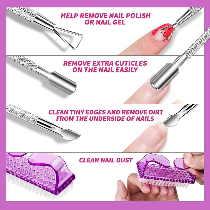 FANDAMEI Nail Polish Gel Remover Tools Kit, 100ml Nail Polish Remover Bottle - Image 4