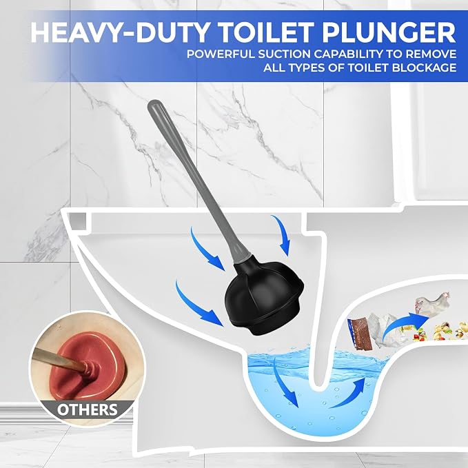 2 in 1 Toilet Brush and Plunger Set - Image 7
