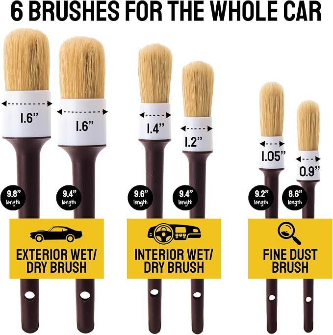 Boar Hair Detailing Brush Set - Image 3