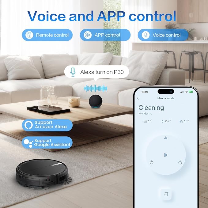 AIRROBO Robot Vacuum and Mop, 3000Pa Strong Suction Power Vacuum Mop Robot - Image 5