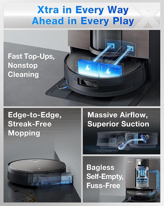 ECOVACS DEEBOT X11 OmniCyclone Robot Vacuum and Mop, PowerBoost Charging - Image 2