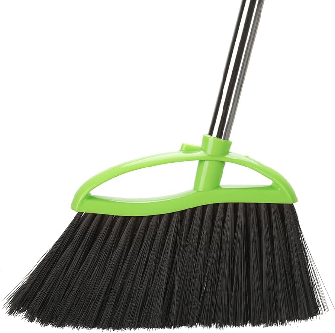 Soft Bristles Green Angle Broom Long Handle Indoor Broom by Dodifker