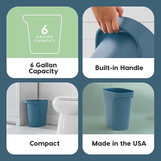IRIS USA Small Trash Can Wastebasket - Image 3