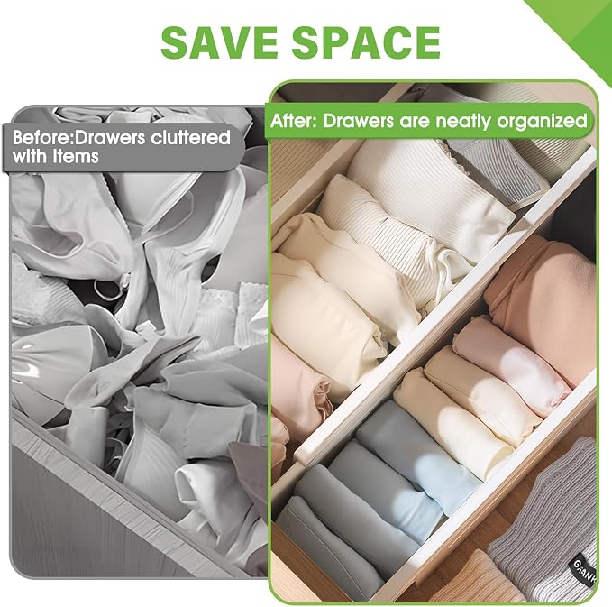5 Pack Drawer Dividers 3.2" High Slim Organizers Expandable 10.8-17.9" - Image 5