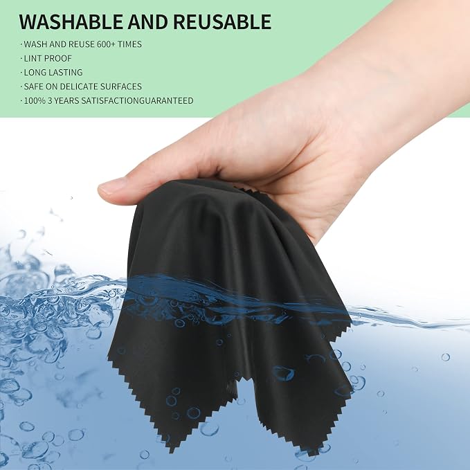 18 Pack Microfiber Cleaning Cloths Multicolor Glasses Cleaning Cloth - Image 5
