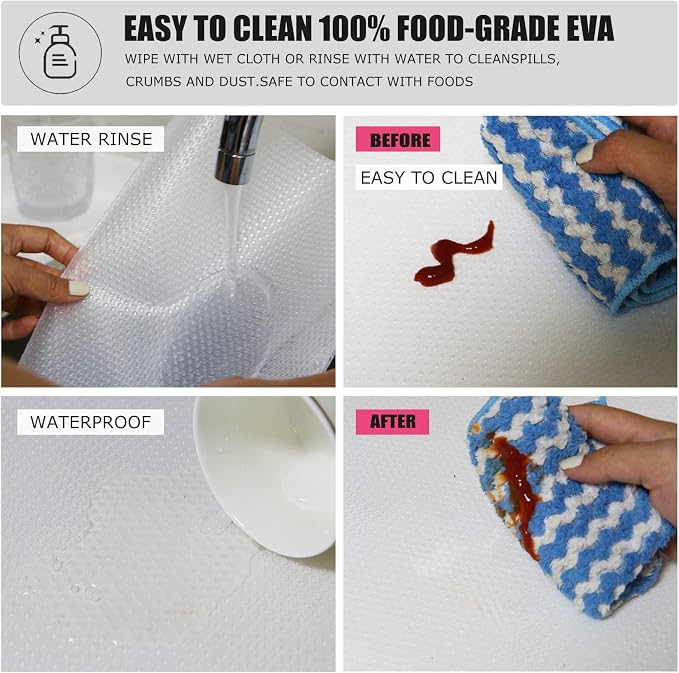 8Pcs Refrigerator Liners, Washable Fridge Liner Mats Covers Pads - Image 3
