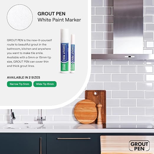 Grout Pen White Tile Paint Marker: Waterproof Grout Paint, Tile Grout Colorant - Image 4