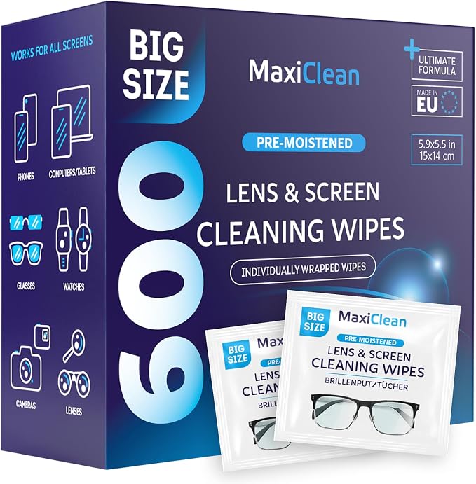 Glasses Wipes Lens Cleaner by Maxi+Clean