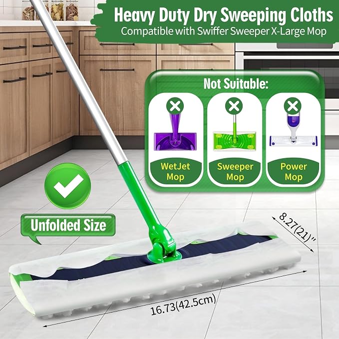 Heavy Duty Dry Sweeping Cloths Compatible - Image 2