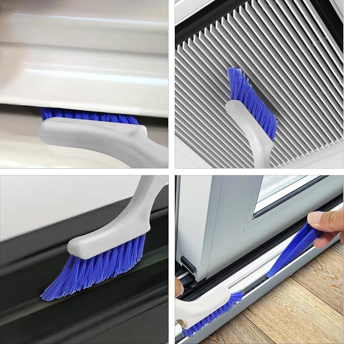 Small Scrub Brush Set for Deep Cleaning, 2 Cleaning Brushes for Window Tracks - Image 4