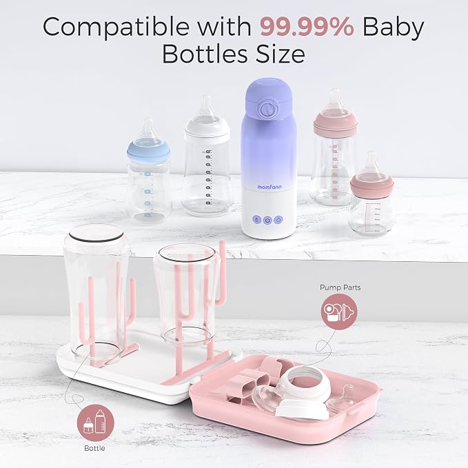 Baby Bottle Brush Set, 8 in 1 Magnetic Design Cleaner Bottle Brush Kit - Image 4