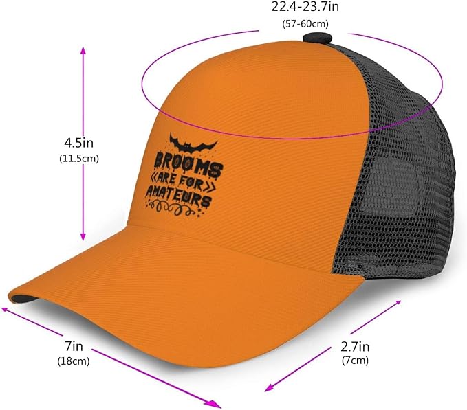 Brooms are for Amateurs Halloween Baseball Cap - Image 2