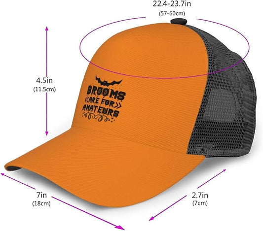 Brooms are for Amateurs Halloween Baseball Cap - Image 2
