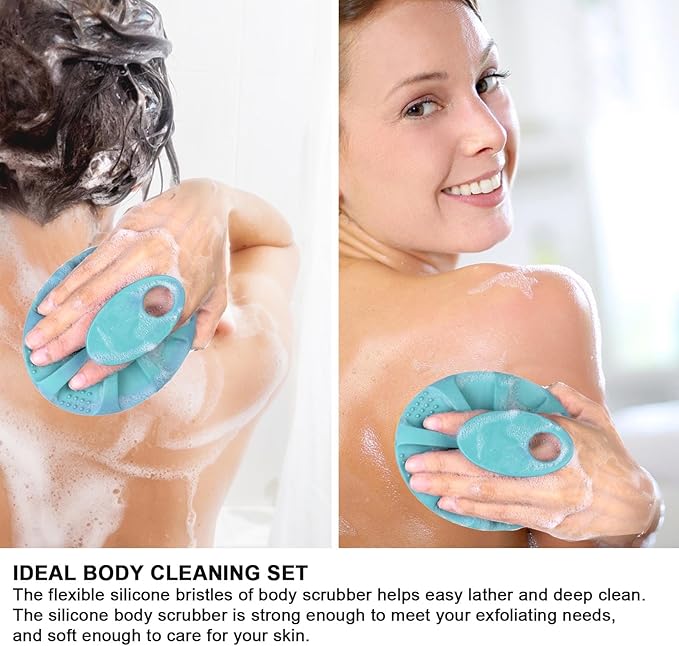 INNERNEED Soft Silicone Body Cleansing Brush Shower Scrubber, Gentle - Image 3
