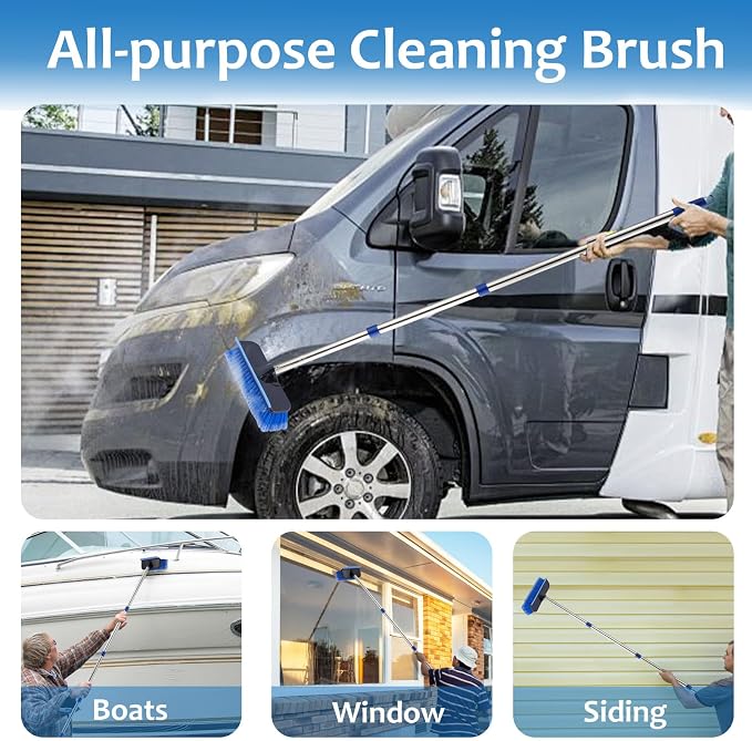 60" Car Wash Brush with Long Handle, Soft Bristle Car Washing Brush Cleaning - Image 6