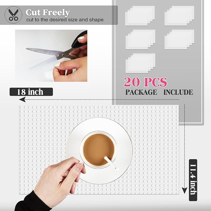 20Pcs Refrigerator Liners, Washable Fridge Liner Shelf Mats Refrigerator Pads - Image 2