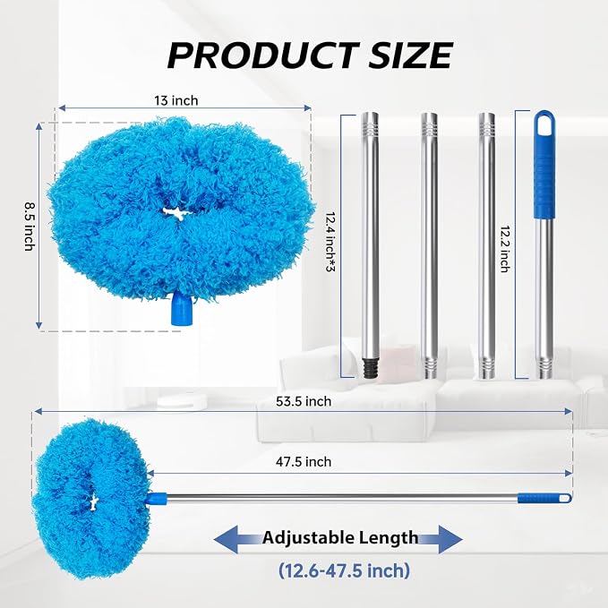 DRQ Ceiling Fan Cleaner Duster, Reusable Microfiber Duster - Image 3