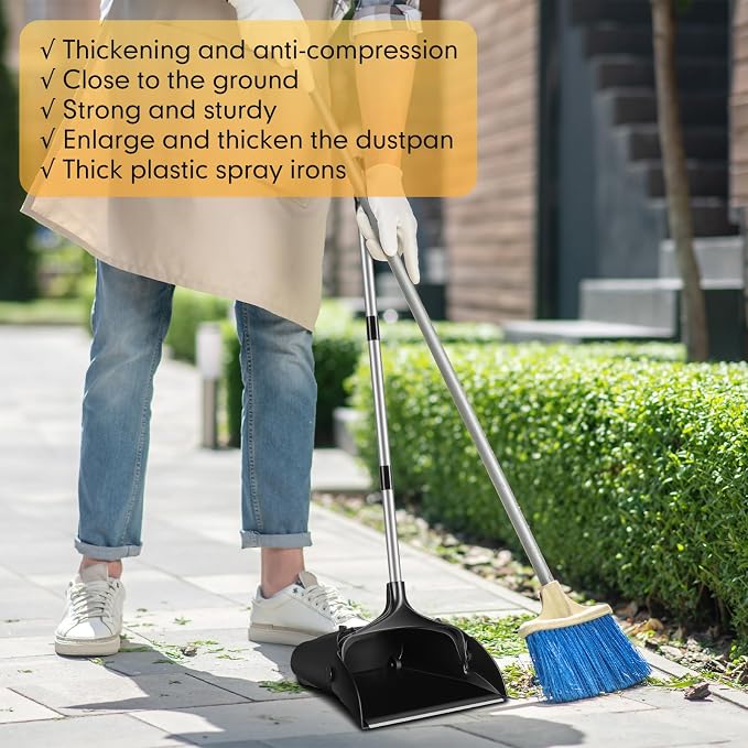 Maxcheck 4 Pcs 37 Inch Lobby Dust Pan Bulk Upright Lobby Dust Pan Plastic - Image 4