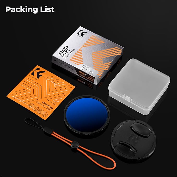 K&F CONCEPT 82mm Variable ND Camera Lens Filter ND2-ND400 + Filter Cap + - Image 7