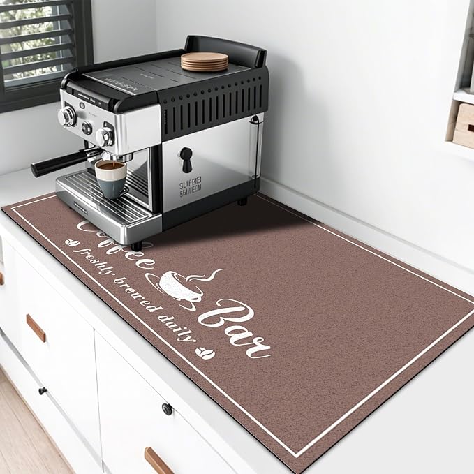 Absorbent Coffee Mat, Fashion Dish Drying Mat by CooRug