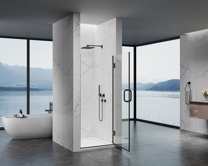 Hinged Shower Door, 3/8" Tempered Glass - Image 3