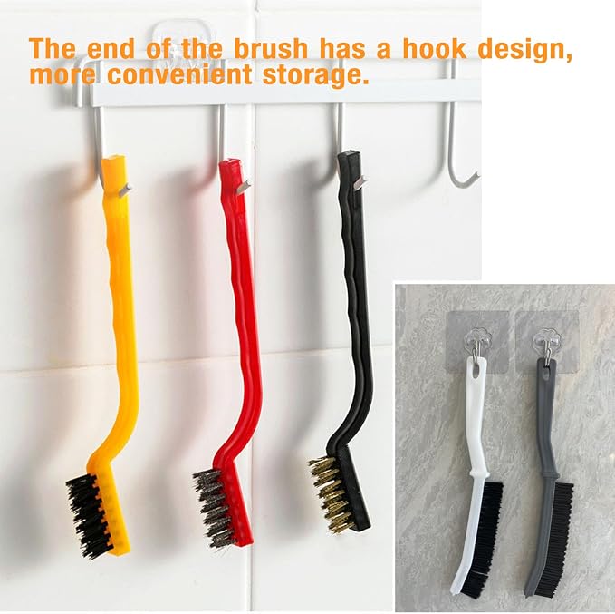 Kitchen Stove Gap Cleaning Nylon Scrub Brush, Hard-Bristled Crevice Cleaning - Image 2