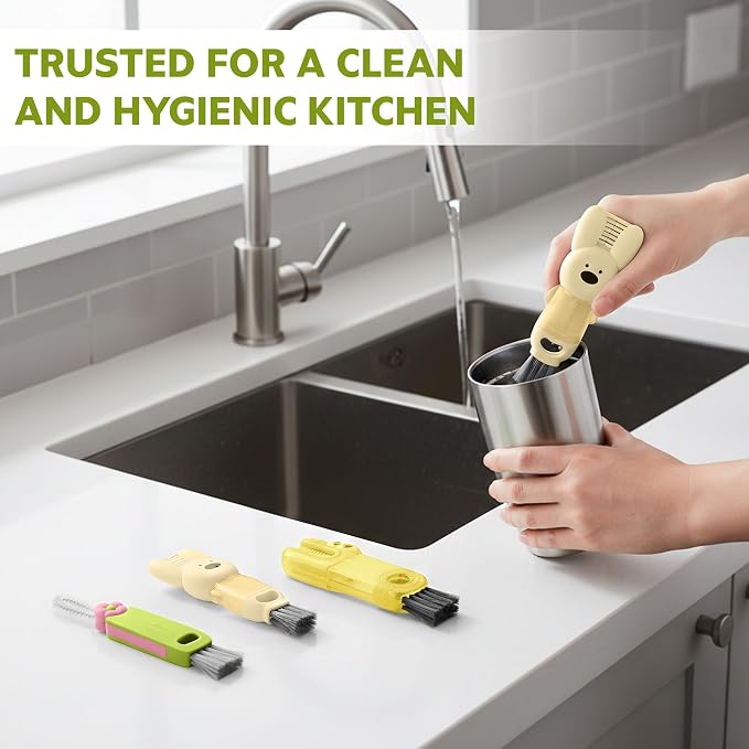 Cup Lid Cleaning Brush, 3 in 1 Lid Cleaner - Image 8