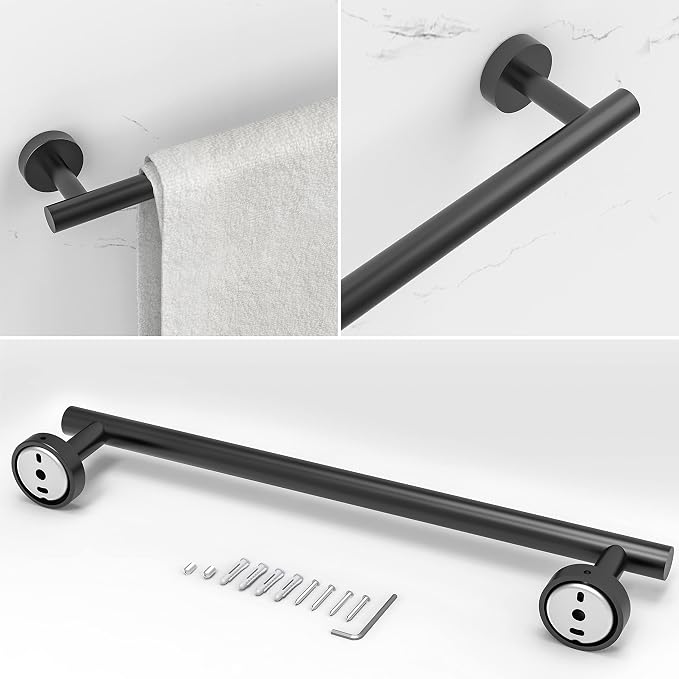 6 PCS Bathroom Hardware Set, Including 16" Hand Towel Bar, Toilet Paper Holder - Image 5