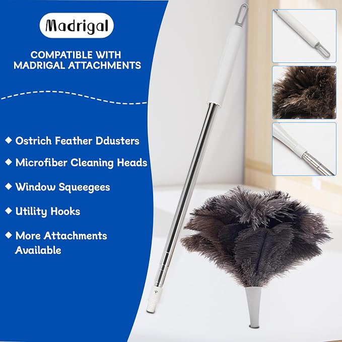 Madrigal 72" Extendable Ostrich Feather Duster - Image 7